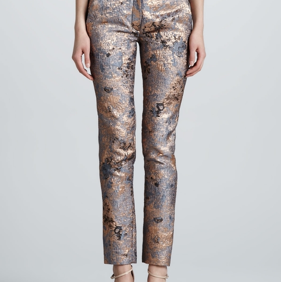 J Mendel metallic print pants - Picture 1 of 7